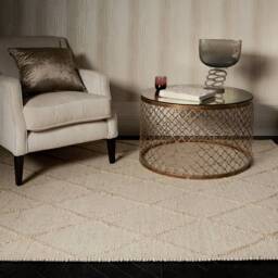 Katherine Carnaby Coast Diamond Rug 120x170cm 02 Cream Rug - thumbnail 1