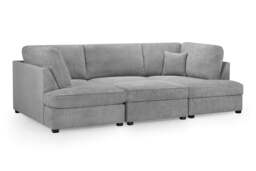 Carnaby Sofa Grey Boucle U Shape Corner Morgan - Malvern - Somerford - Calix - Euphoria - Plush Style - thumbnail 4