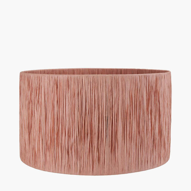 Tilia 45cm Apricot Raffia Cylinder Lampshade - image 1