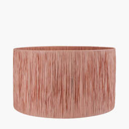 Tilia 45cm Apricot Raffia Cylinder Lampshade - thumbnail 2