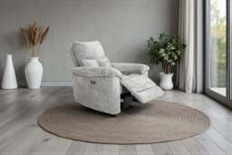 Klint Grez Lay-Z-Boy Style Fabric Power Recliner Armchair - thumbnail 2