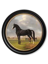 c.1840 Horses - Round Frame - thumbnail 5