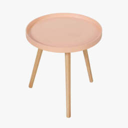 Halston Apricot Wood Veneer and Natural Pine Wood Side Table - thumbnail 3