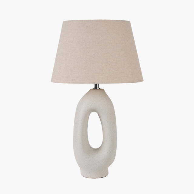 Laila Natural Organic Tall Ceramic Table Lamp - image 1