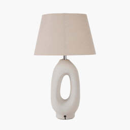 Laila Natural Organic Tall Ceramic Table Lamp - thumbnail 3