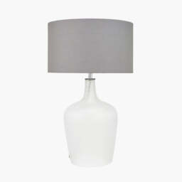 Tamsin Frosted White Glass Table Lamp - thumbnail 3