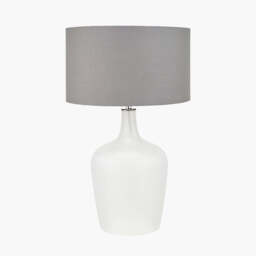 Tamsin Frosted White Glass Table Lamp - thumbnail 1