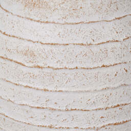 White Wash Fibrestone  Decorative Ribbed Vase - thumbnail 4