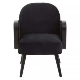 Hala Black Velvet Armchair - thumbnail 4