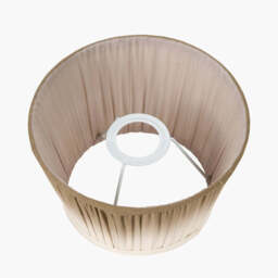 Scallop 20cm Taupe Ombre Soft Pleated Tapered Lampshade - thumbnail 3