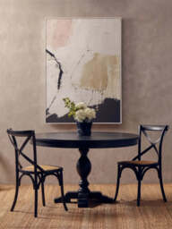 Lyon Black Oak Wood Chair with Weave Seat - thumbnail 3