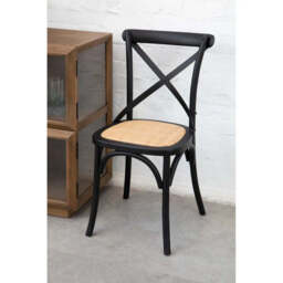 Lyon Black Oak Wood Chair with Weave Seat - thumbnail 5