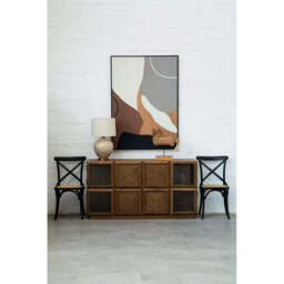 Lyon Black Oak Wood Chair with Weave Seat - thumbnail 2