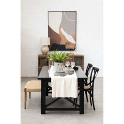 Lyon Black Oak Wood Chair with Weave Seat - thumbnail 4