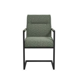 Cleaver Desert Sage and Black Dining Chair with Arms (Set of 2) - thumbnail 2