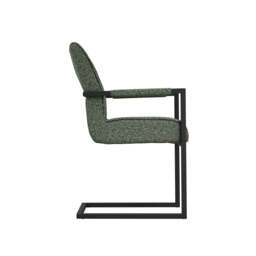 Cleaver Desert Sage and Black Dining Chair with Arms (Set of 2) - thumbnail 3