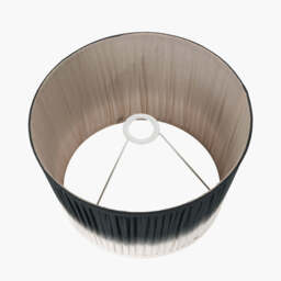 Scallop 35cm Black Ombre Soft Pleated Tapered Lampshade - thumbnail 3