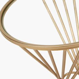 Liberty Glass and Gold Metal Large Side Table - thumbnail 3