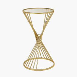 Liberty Glass and Gold Metal Large Side Table - thumbnail 1