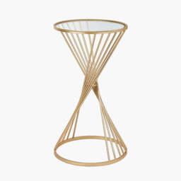 Liberty Glass and Gold Metal Large Side Table - thumbnail 2