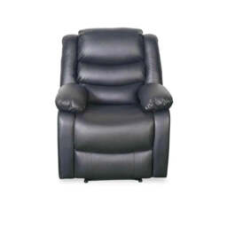 Conrad Manual Recliner Sofa Black Armchair - thumbnail 2