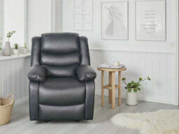 Conrad Manual Recliner Sofa Black Armchair - thumbnail 3