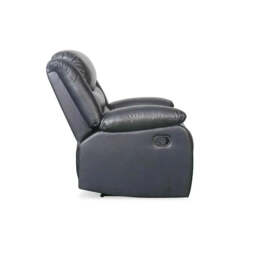 Conrad Manual Recliner Sofa Black Armchair - thumbnail 5