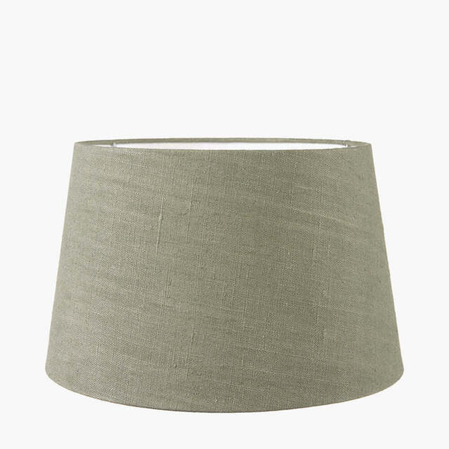Milos 30cm Pistachio Green Linen Tapered Lampshade - image 1