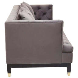 Sefira 3 Seat Viola Pirate Grey Fabric Sofa - thumbnail 6