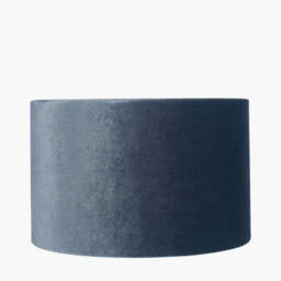 Bow 45cm Slate Velvet Cylinder Lampshade - thumbnail 1
