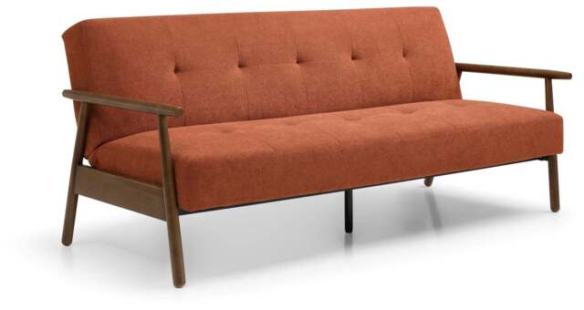 Theia Burnt Orange Textured Weave Berkeley Sofa Bed - image 1
