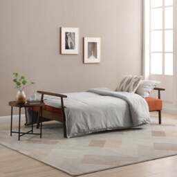 Theia Burnt Orange Textured Weave Berkeley Sofa Bed - thumbnail 3