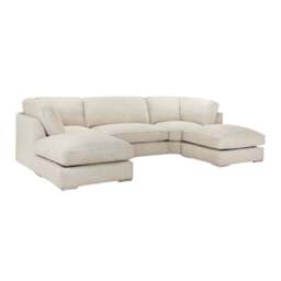 Inga Sofa Beige Boucle U Shape Corner Morgan - Malvern - Somerford - Calix - Euphoria - Plush Style - thumbnail 2