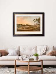 c.1802 Lucnow Taken From the Opposite Bank of the River Goomty - thumbnail 2