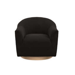 DAPHNE BLACK / NATURAL SWIVEL CHAIR - thumbnail 4