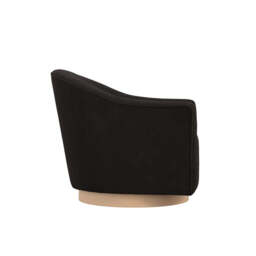 DAPHNE BLACK / NATURAL SWIVEL CHAIR - thumbnail 5