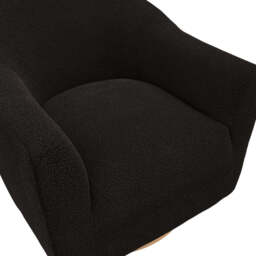 DAPHNE BLACK / NATURAL SWIVEL CHAIR - thumbnail 3