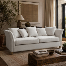 Sutton Three Seat Grey Fabric Sofa - thumbnail 1