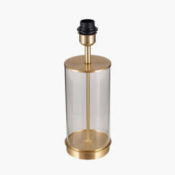 Westwood Clear Glass and Champagne Metal Table Lamp Base - thumbnail 4