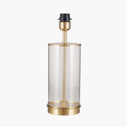 Westwood Clear Glass and Champagne Metal Table Lamp Base - thumbnail 1