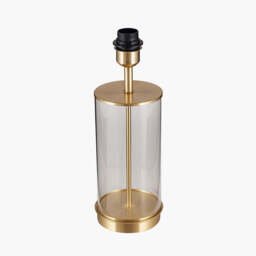 Westwood Clear Glass and Champagne Metal Table Lamp Base - thumbnail 2