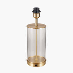 Westwood Clear Glass and Champagne Metal Table Lamp Base - thumbnail 3