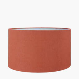 Henry 40cm Tobacco Handloom Cylinder Lampshade - thumbnail 1