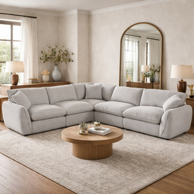 Berlin Sofa Beige Large Corner - image 1