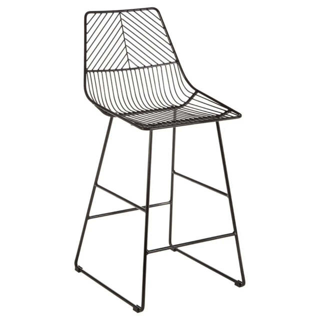 District Bronze Metal Wire Tapered Bar Chair - image 1