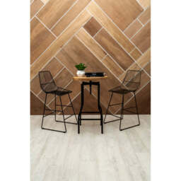 District Bronze Metal Wire Tapered Bar Chair - thumbnail 3
