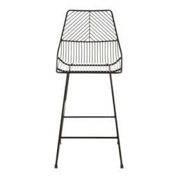 District Bronze Metal Wire Tapered Bar Chair - thumbnail 5