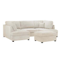 Carnaby Sofa Beige Boucle U Shape Corner Morgan - Malvern - Somerford - Calix - Euphoria - Plush Style - thumbnail 2