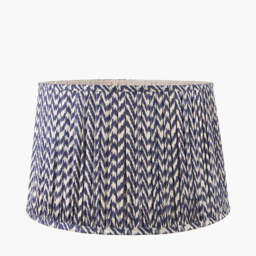 Vienna 30cm Blue Chevron Mushroom Pleat Lampshade - thumbnail 1