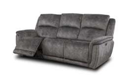 Majestic Grey Lay-Z-Boy Style Fabric Power Recliner 3 seater - thumbnail 5